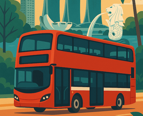 Le bus à deux étages de Singapour