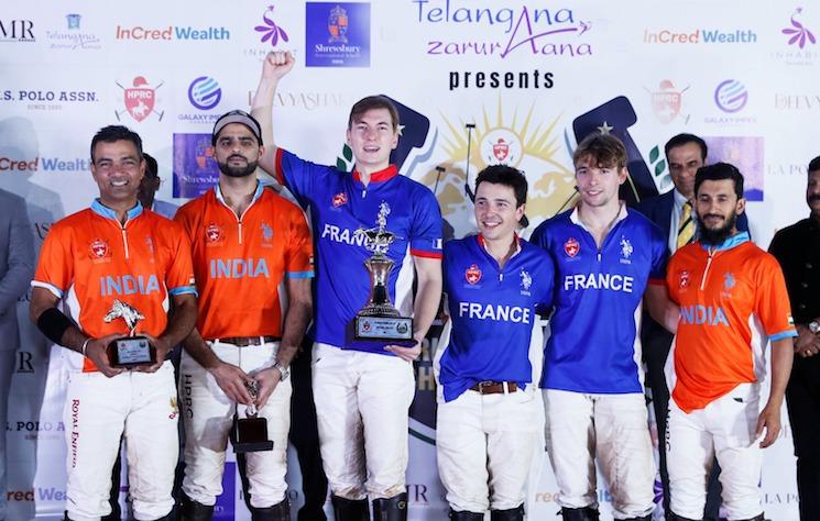 France victoire finale polo arena Hyderabad Inde