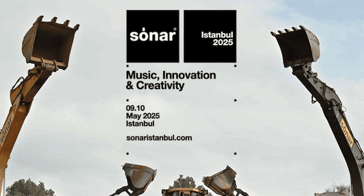 Affiche officielle du festival Sónar Istanbul 2025 mêlant musique électronique, innovation et arts numériques