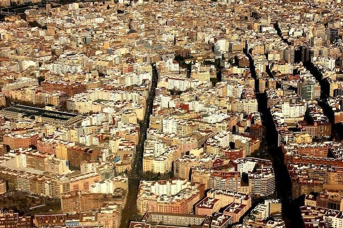immeubles vus du ciel de la ville de valencia