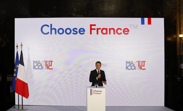 Emmanuel macron à Choose France à Versailles