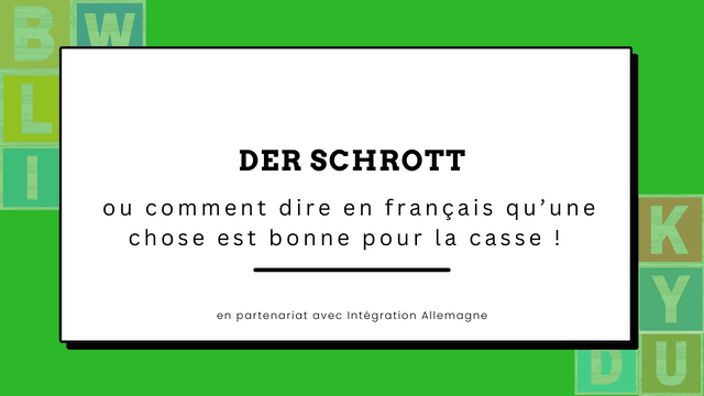 expression allemande Der Schrott