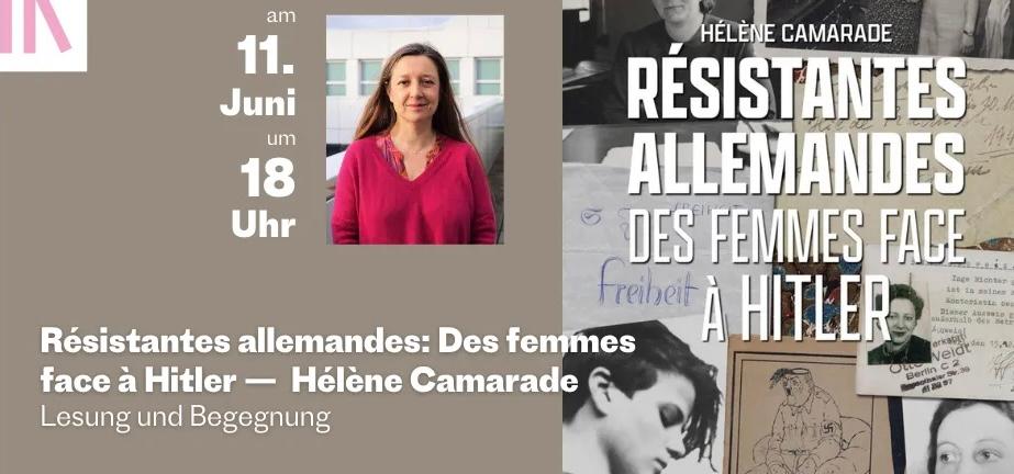 Affiche de l'évènement : "Lecture et rencontre avec la chercheuse Hélène Camarade"