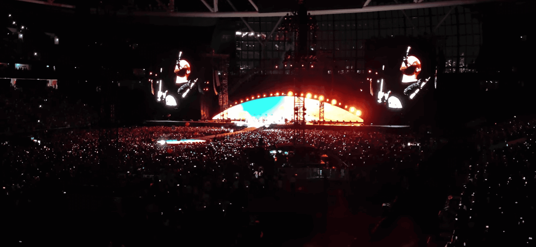 Concert Coldplay, capture d'écran vidéo youtube