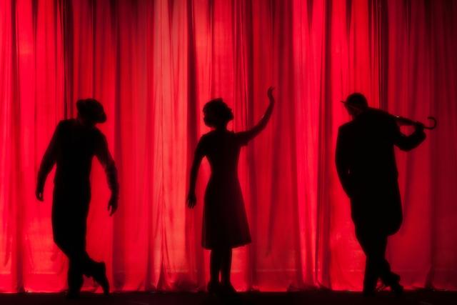 Théâtre comédiens silhouettes