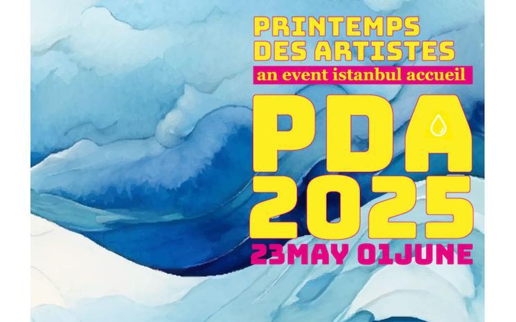 Affiche officielle du Printemps Des Artistes 2025 sur le thème de l’eau, Istanbul.