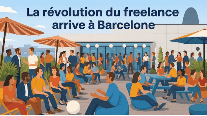 affiches de Wojo Barcelone pour l'évébement des freelance