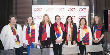 les intervenantes de mujeres avenir pour la recnontre sur les violences economiques en espagne