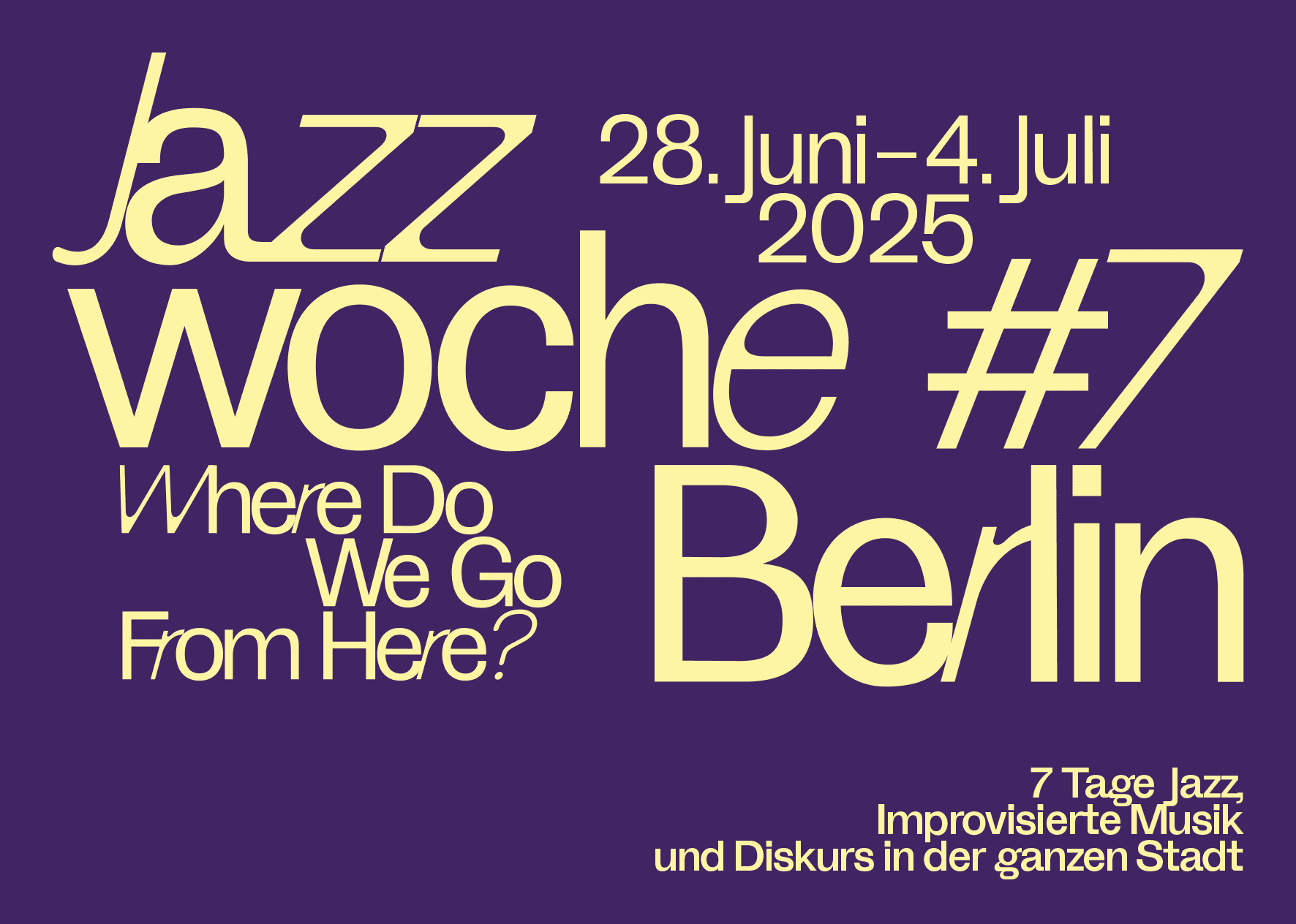 Affiche officielle de la Jazz Week 2025 à Berlin