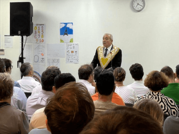 Le Grand Maître lors de son intervention (© GLDF)