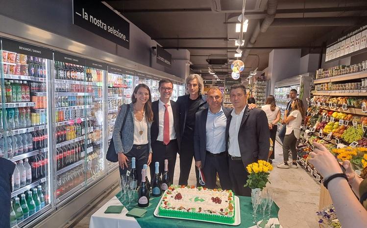 Christophe Rabatel inaugure un supermarché Carrefour à Rome