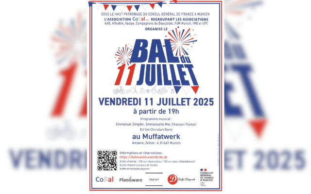 Affiche pour le bal du 14 juillet