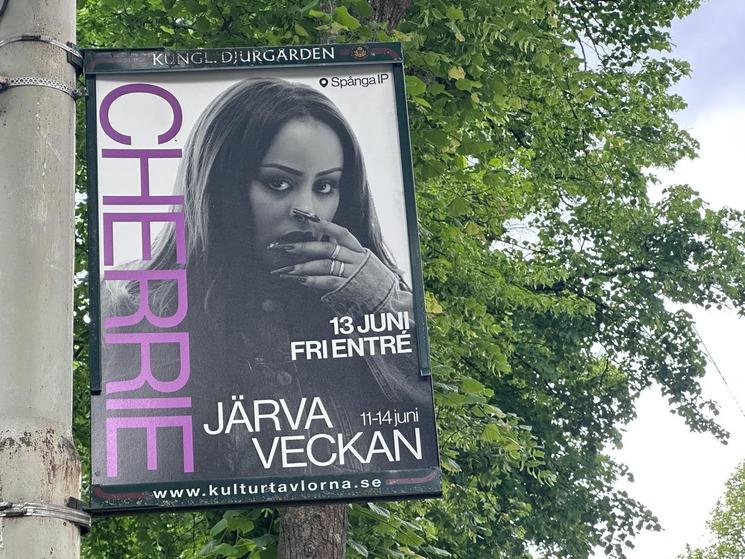 Affiche du concert de Cherrie prévu au Järvaveckan 2025
