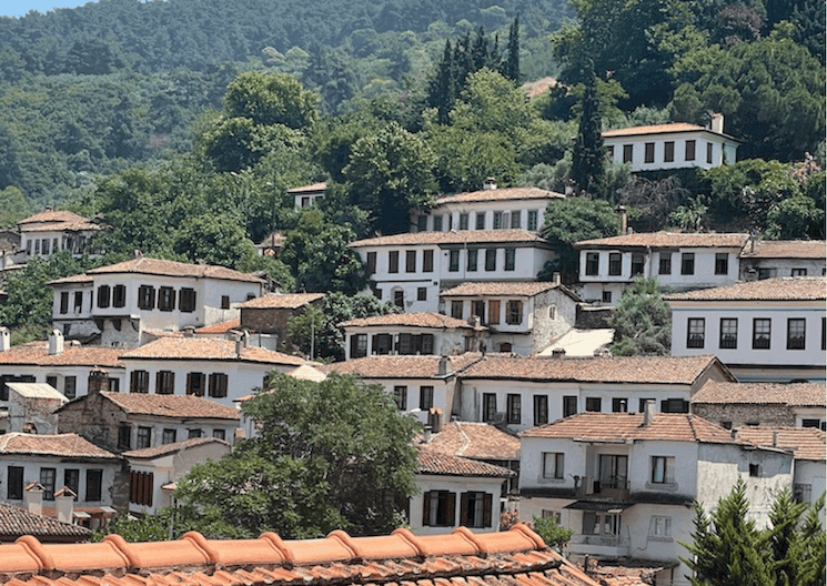 Maisons ottomanes sur les hauteurs du village de Şirince, près d’Izmir, en Turquie