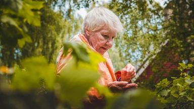 une femme centenaire dans la nature à valencia