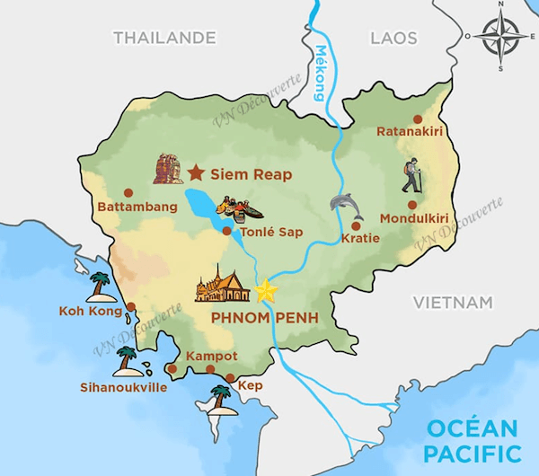 carte cambodge