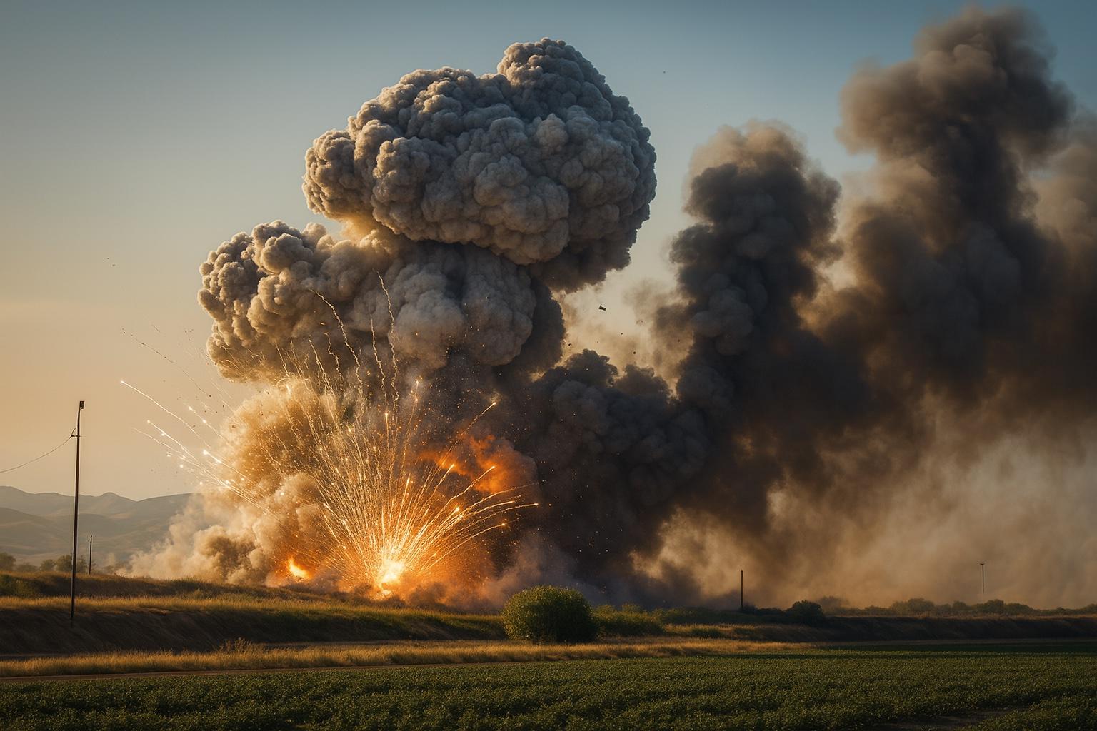 Explosion d'un entrepot de feux d'artifices dans le ville d’Esparto