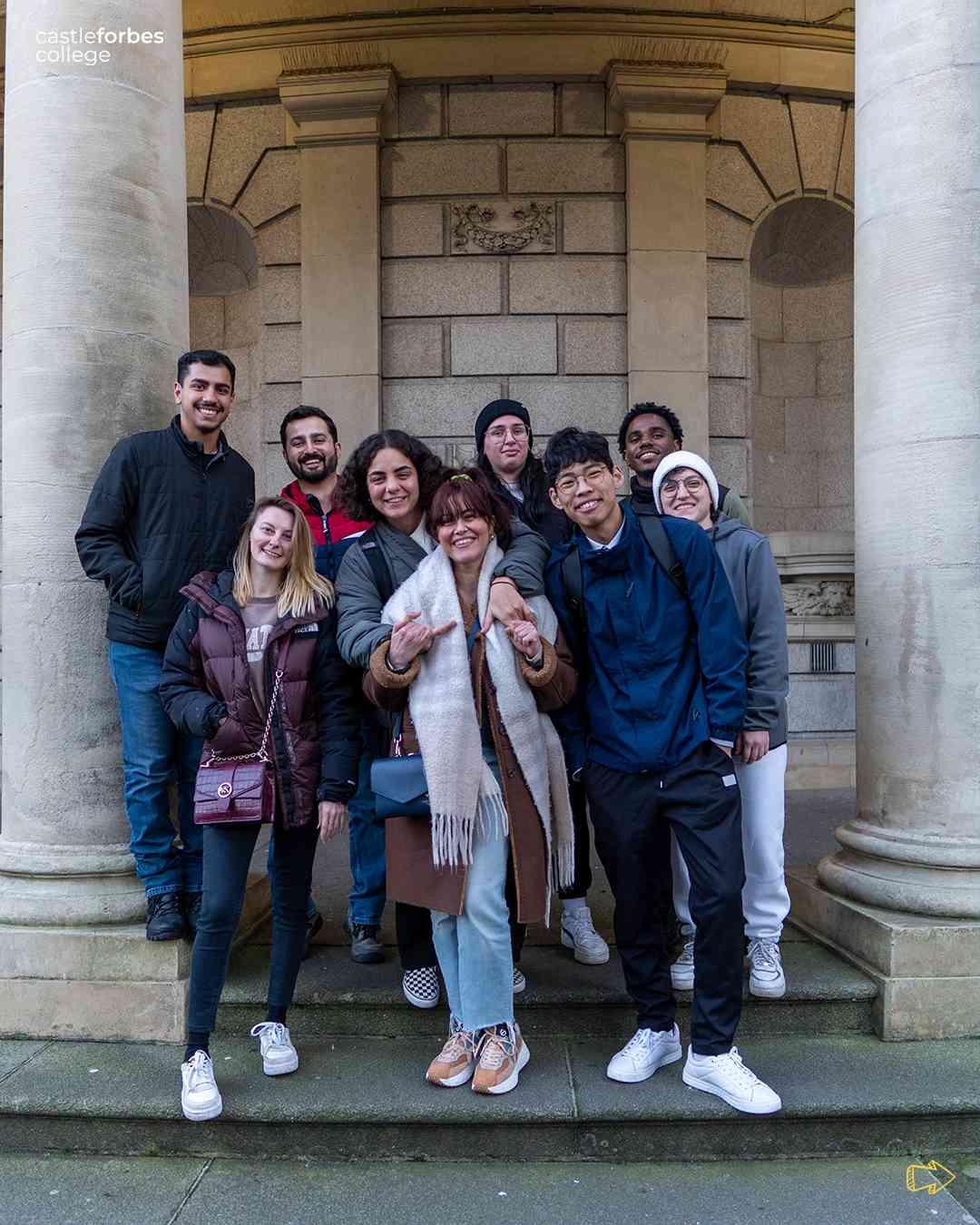 étudiants à Castleforbes College, école d'anglais à Dublin