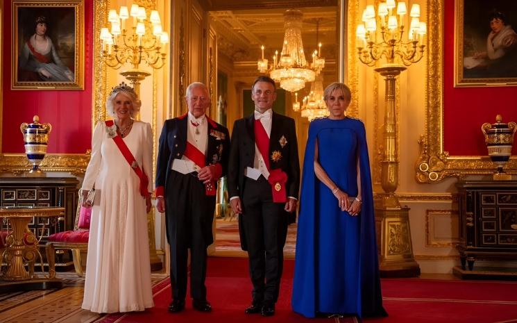 macron famille royale britannique