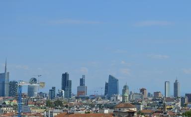 vue sur les immeubles et gratte ciel de Milan