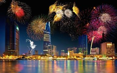 Feux d’artifice qui illumineront le ciel de Ho Chi Minh-Ville