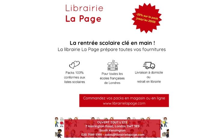 librairie la page rentrée