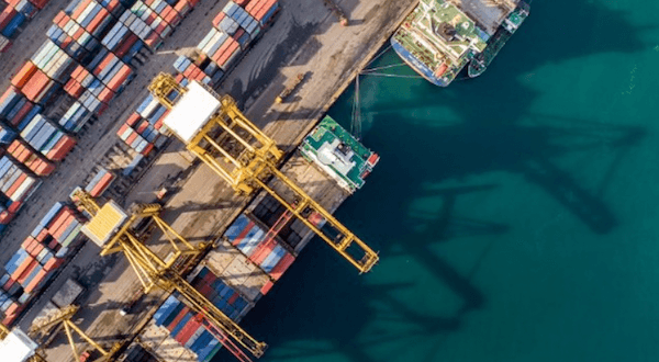 le port de singapour vue du ciel