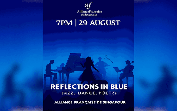 Reflections in Blue, le 29 août de 19h à 20h30 à l'Alliance Française de Singapour.