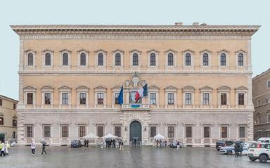 Palais Farnèse Façade restaurée.Palazzo Farnese Facciata restaurata ©Ambasciata di Francia in Italia_Denise Rosato