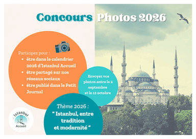 Affiche officielle du concours photo 2026 d’Istanbul Accueil.