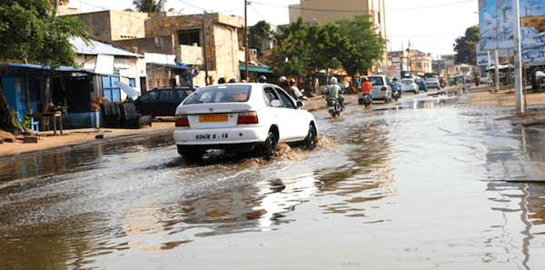Exemple de route après de fortes pluies au Togo