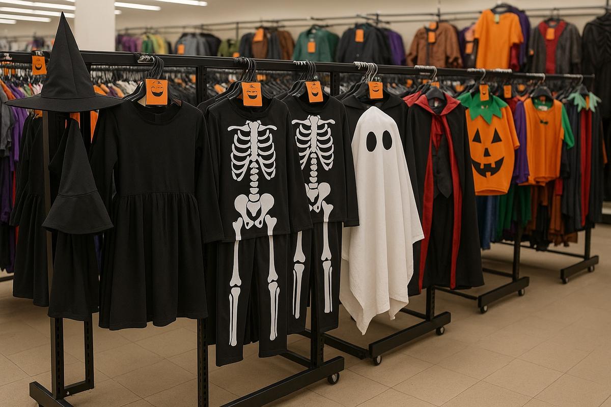 Des costumes de Halloween dans un magasin