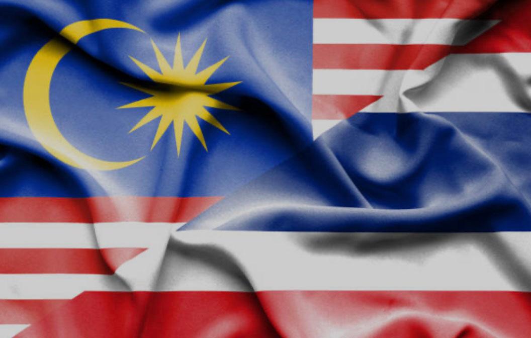 Drapeaux mêlés Malaisie Thaïlande