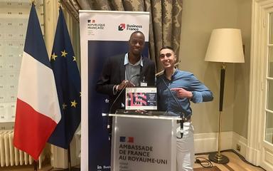 Moussa-Cavin Beye et Zeïd, lors de la soirée V.I.E Business France