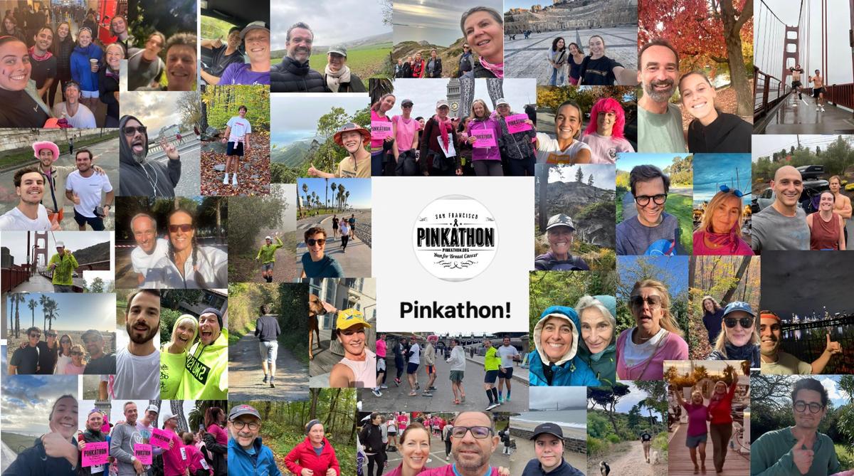 Des coureurs pour Octobre Rose dans le monde