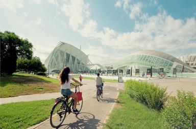Velo dans le parc de la Turia