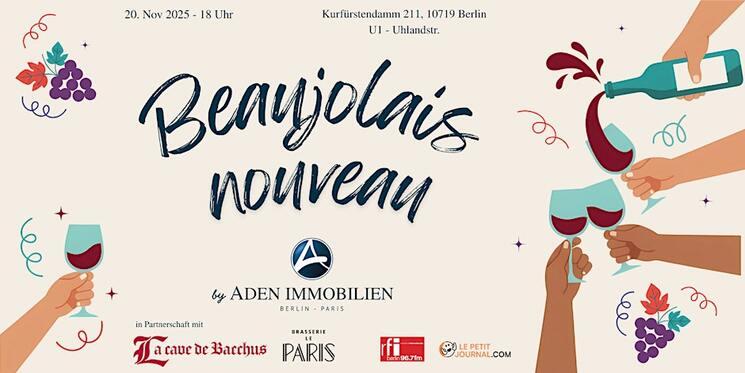 Affiche de la soirée Beaujolais nouveau 2025