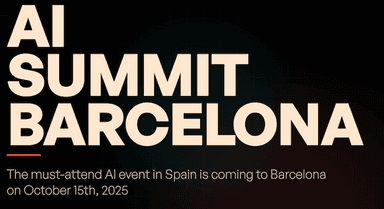 affiche noire de l'ia-summit-barcelona