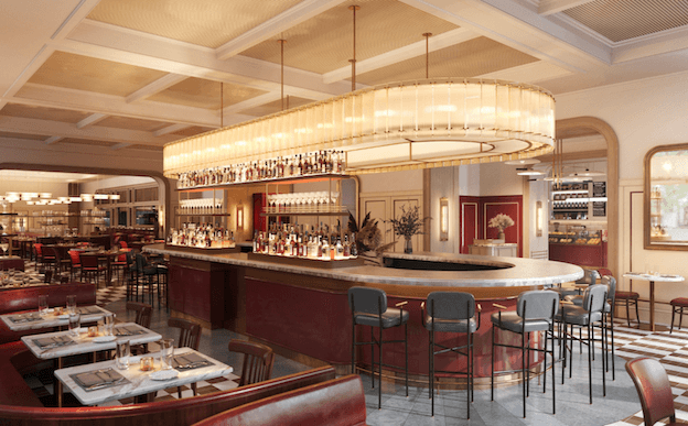 Intérieur de la brasserie Boulud