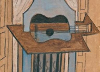 Fragment de Naturaleza muerta con guitarra', 1919, de Pablo Picasso