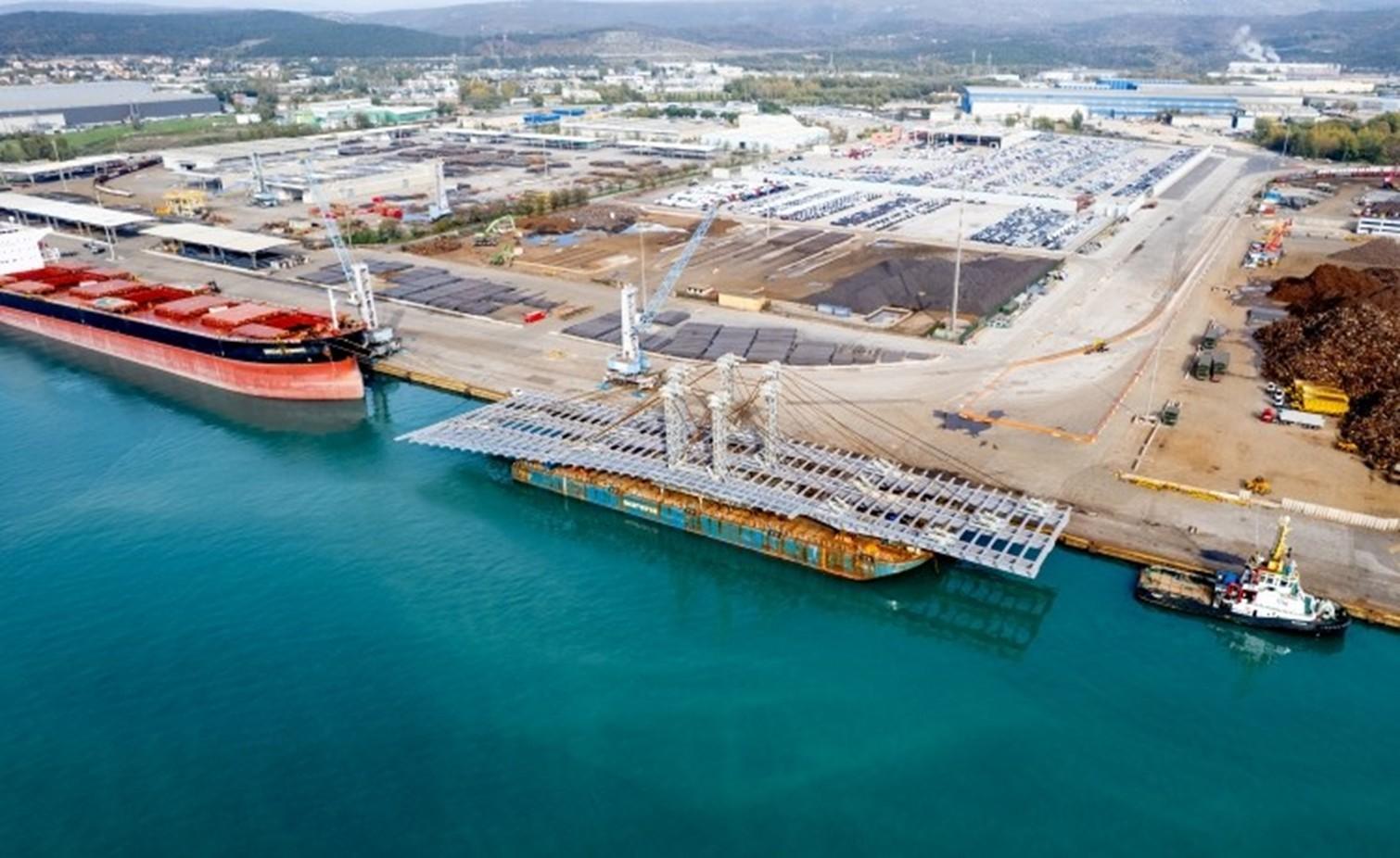 structure en acier sur un bateau