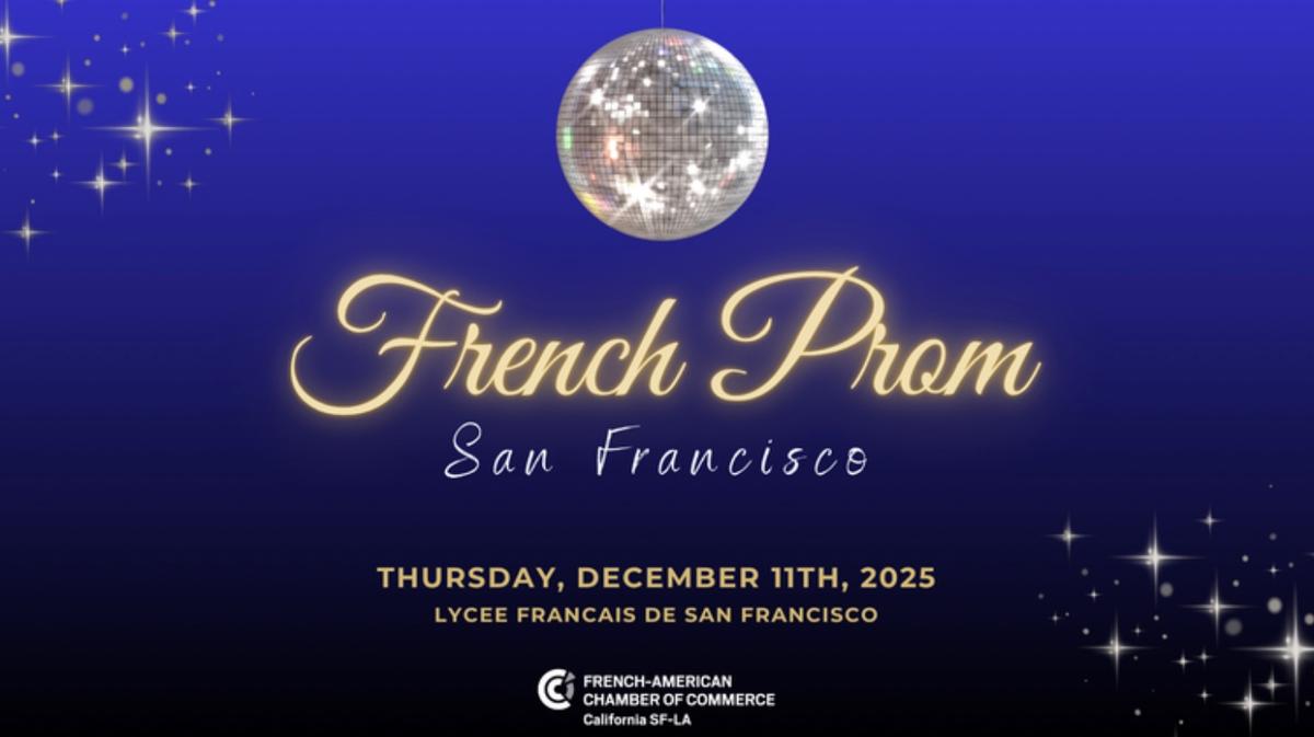 Affiche de la soirée French Prom 2025 à San Francisco