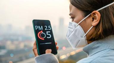 Alerte particules fines sur téléphone