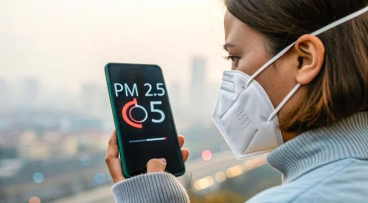 Alerte particules fines sur téléphone