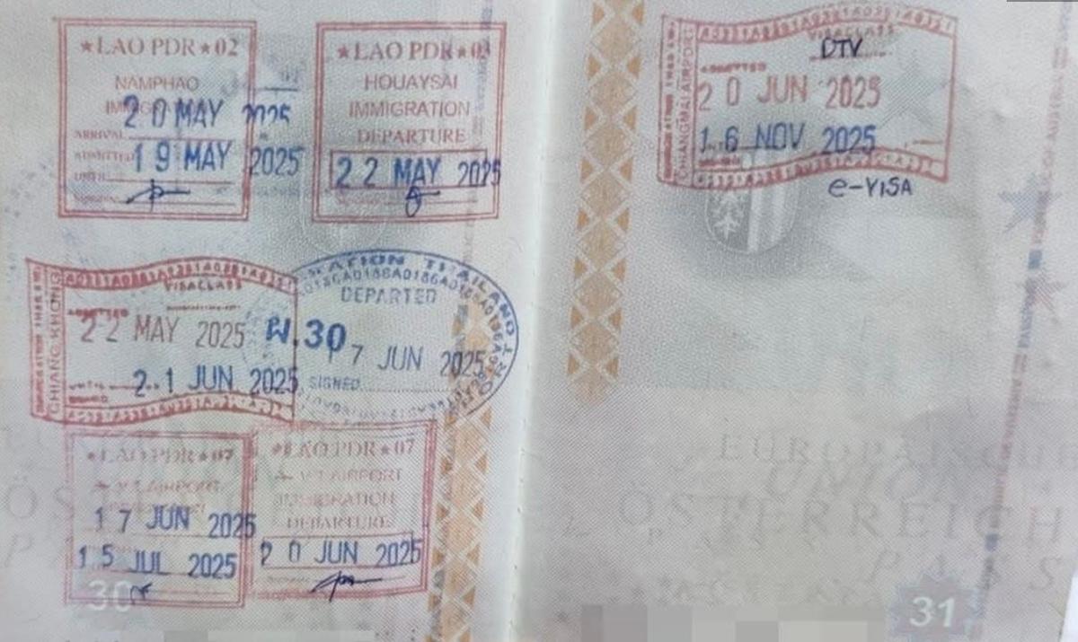 Faux tampon thaïs sur passeport