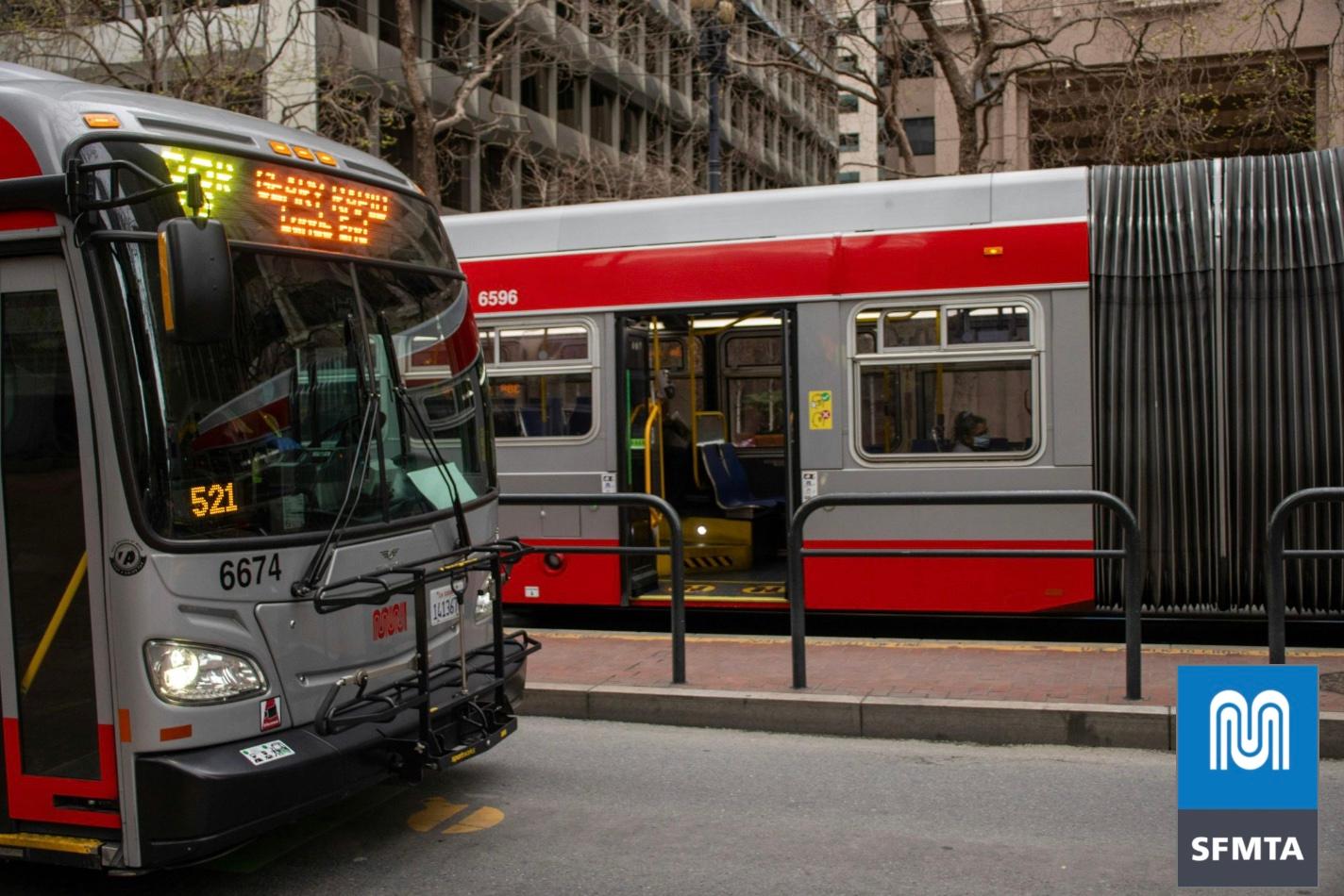 Des bus SFMTA à San Francisco