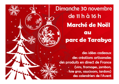 Affiche du marché de Noël de l’Union Française au parc de Tarabya, 30 novembre 2025