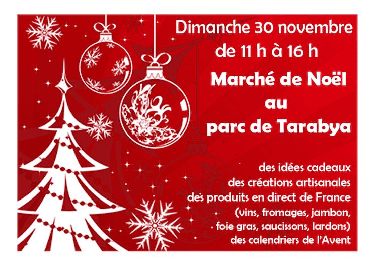 Affiche du marché de Noël de l’Union Française au parc de Tarabya, 30 novembre 2025