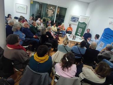 guillaume Horn et Paul Pierroux-Taranto lors de la conférence sur le fantome de petain à barcelone