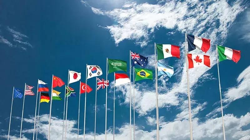 Drapeaux des pays du G20